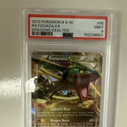 Rayquaza EX 85/124 EX - Black & White Dragons Exalted Pokemon TCG PSA 9 - Image 3