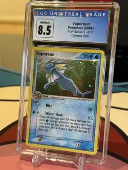 CGC 8.5 - VAPOREON Holo 2006 Pokemon 6/17 Pop Series 3 Rare Promo NM - Mint - Image 3