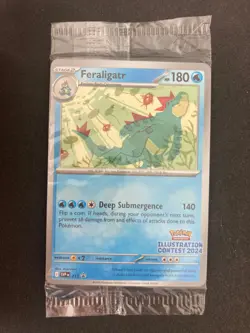 Feraligatr Pikachu Illustration Contest 2024 Pokemon Card NM - Mint Sealed Promo - Image 1