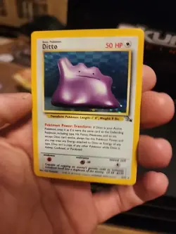 💥 1999 Pokemon TCG Ditto 3/62 Holo Rare Fossil Set WOTC Vintage Card NM - Image 1