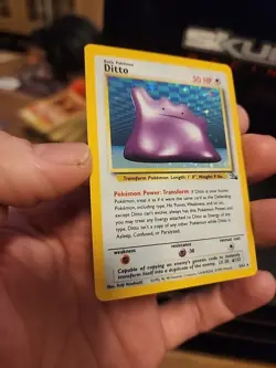 💥 1999 Pokemon TCG Ditto 3/62 Holo Rare Fossil Set WOTC Vintage Card NM - Image 5