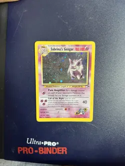 Pokemon TCG Sabrina's Gengar Gym Heroes Holo Rare Card 14/132 MP+/LP - Image 3