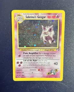 Pokemon TCG Sabrina's Gengar Gym Heroes Holo Rare Card 14/132 MP+/LP - Image 4