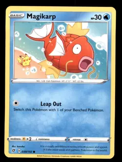 Flying Magikarp 039/192 NM Non Holo Pikachu on the Beach Art Pokemon Card! - Image 1
