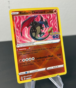 2022 Pokemon Radiant Charizard Radiant Rare Pokemon Go 011/078 Card Near Mint - Image 2