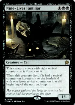 MTG Nine-Lives Familiar Foil NM Foundations Magic 66 - Image 1