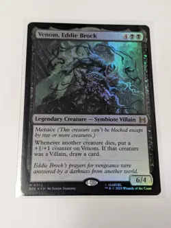 Venom, Eddie Brock - Foil - SPE - MTG 0012 Marvel's Spider-Man Mythic 2025 - Image 1