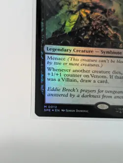 Venom, Eddie Brock - Foil - SPE - MTG 0012 Marvel's Spider-Man Mythic 2025 - Image 3