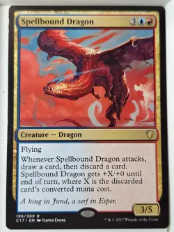 Spellbound Dragon - Commander: 2017 - Magic the Gathering MTG Nice! - Image 1