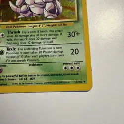 Nidoking Holo Pokemon TCG Card Vintage WOTC 1999 Base Set (Unlimited) 11/102 - Image 4