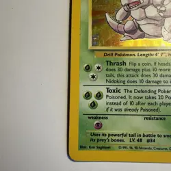 Nidoking Holo Pokemon TCG Card Vintage WOTC 1999 Base Set (Unlimited) 11/102 - Image 5