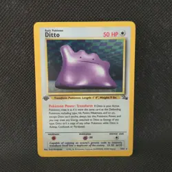 Ditto 1st Edition Fossil NEAR MINT #3 Vintage 1999 Pokemon TCG - Image 1
