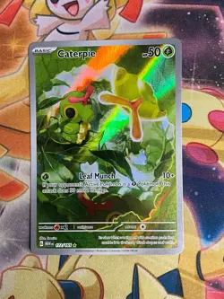 Pokemon TCG Caterpie 172/165 Scarlet and Violet 151 Illustration Rare NM - Image 1