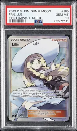 2019 POKEMON INDONESIAN SUN & MOON FIRST IMPACT SET B FULL ART/LILLIE PSA 10 - Image 1