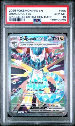 2025 POKEMON PRE EN-PRISMATIC EVOLUTIONS #165 DRAGAPULT EX PSA 10 - Image 1