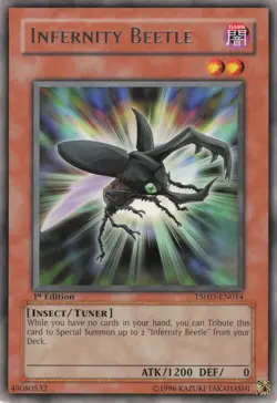 Yugioh Infernity Beetle TSHD-EN014 Rare 1st Edition NM - Image 1