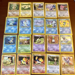 Pokemon TCG 1999 Neo Genesis 20 Card Bundle Vintage Collectors Binder Card Set - Image 1