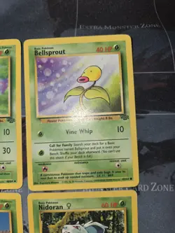 Jungle Set 4 Card Lot Weepinbell, Bellsprout, Nidorina, Nidoran Pokemon - Image 4