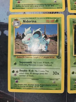Jungle Set 4 Card Lot Weepinbell, Bellsprout, Nidorina, Nidoran Pokemon - Image 5