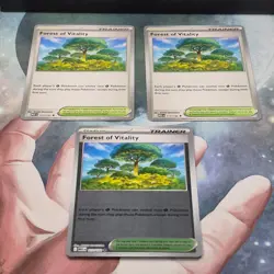 3x Forest of Vitality 117/132 Reverse Holo Mega Evolution Pokemon Near Mint Card - Image 1