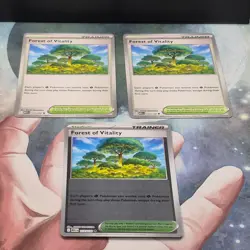 3x Forest of Vitality 117/132 Reverse Holo Mega Evolution Pokemon Near Mint Card - Image 2