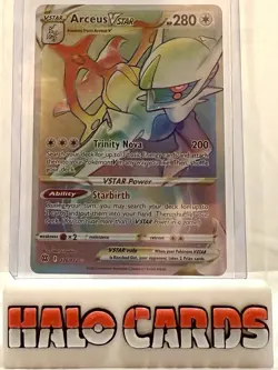 PACK FRESH Pokemon Card Arceus VSTAR 176/172 Brilliant Stars Rainbow Secret J - Image 1