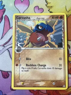 Carvanha Delta Species 61/110 2006 EX Holon Phantoms Pokemon Card TCG - MP - Image 1