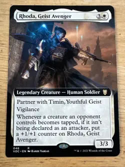 Rhoda Geist Avenger Extended Borderless MTG Magic the Gathering Card NM Mint VOC - Image 1
