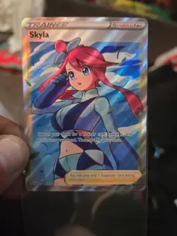 Pokemon TCG Skyla Holo Ultra Rare Full Art Card Shining Fates 072/072 - Image 1