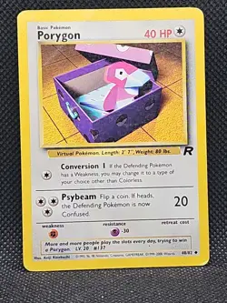 Porygon Team Rocket Pokemon 48/82 Uncommon Lightly Played Pokemon TCG Card - Image 1