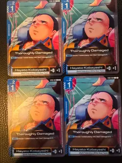 ST01-012 Thoroughly Damaged Gundam TCG Card Game Heroic Beginnings Playset X4 - Image 1