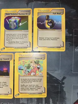 Expedition Base 5 Card Trainer Lot Copycat, Multi Tech Machine Pokemon - Image 2