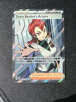 Pokemon TCG Team Rockets Ariana Destined Rivals Full Art English Card 224/182 - Image 1