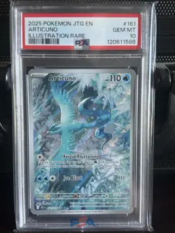Pokemon TCG Articuno Journey Together Illustration Rare Card 161/159 PSA 10 - Image 1