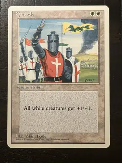 MTG Crusadee 4th Edition Regular Rare -Moderate Play - Image 1