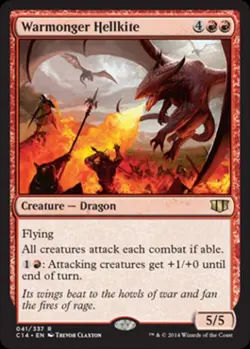 Warmonger Hellkite - Light Play MTG Commander 2014 Edition - Image 1