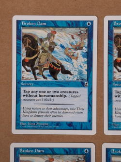 Broken Dam x4 MTG Portal Three Kingdoms English Version Magic the Gathering NM - Image 2