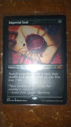 Magic the Gathering MtG Imperial Seal M Etched Foil Double Masters 2022 2 x 2 - Image 1