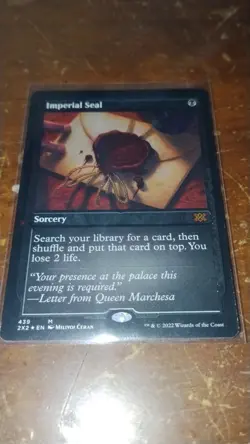 Magic the Gathering MtG Imperial Seal M Etched Foil Double Masters 2022 2 x 2 - Image 2