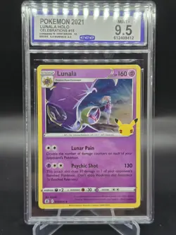 2021 Pokemon Lunala #015/025 Celebrations Holo CCG 9.5 Mint+ - Image 1