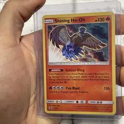 Pokemon 2017 POKEMON SM BLACK STAR PROMOS #SM70 SHINING HO-OH HOLO LP+ Rare TCG - Image 1