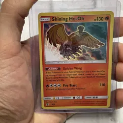 Pokemon 2017 POKEMON SM BLACK STAR PROMOS #SM70 SHINING HO-OH HOLO LP+ Rare TCG - Image 2