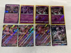 Pokemon Mewtwo Cards Lot GX Reverse Holo Rare Double Rare Promo 8 cards - Image 1