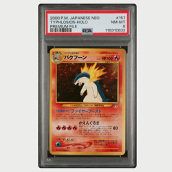 PSA 8 Pokemon Typhlosion Holo Premium File #157 Japanese Neo 2000 (2) - Image 1