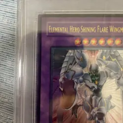 PSA 9 Mint 2006 E Hero Shining Flare Wingman EEN-AE036 1st ED Ultimate YuGiOh - Image 3