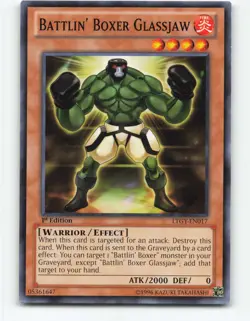 Battlin' Boxer Glassjaw LTGY-EN017 1st Edition YuGiOh Card - Image 1