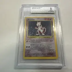 Mewtwo 10/102 Pokemon TCG 1999 Base Set Holo Unlimited Rare Graded Card BGS 8 - Image 1