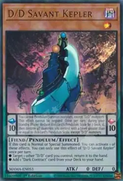 Yugioh - D/D Savant Kepler - 1st Edition Ultra Rare NM - Free Holographic Card - Image 1