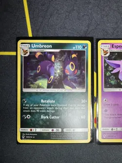 Umbreon 120/214 and Espeon 89/214 Cosmos Holo NM Pokemon Card English - Image 1