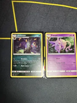 Umbreon 120/214 and Espeon 89/214 Cosmos Holo NM Pokemon Card English - Image 4